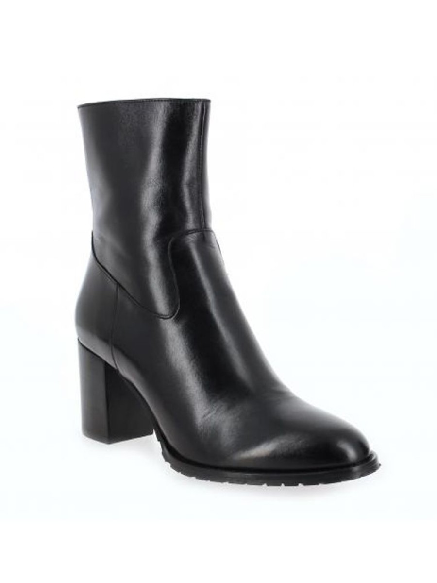 Femme Janie Philip Talons Hauteur Moyenne | Jean Cuir Noir