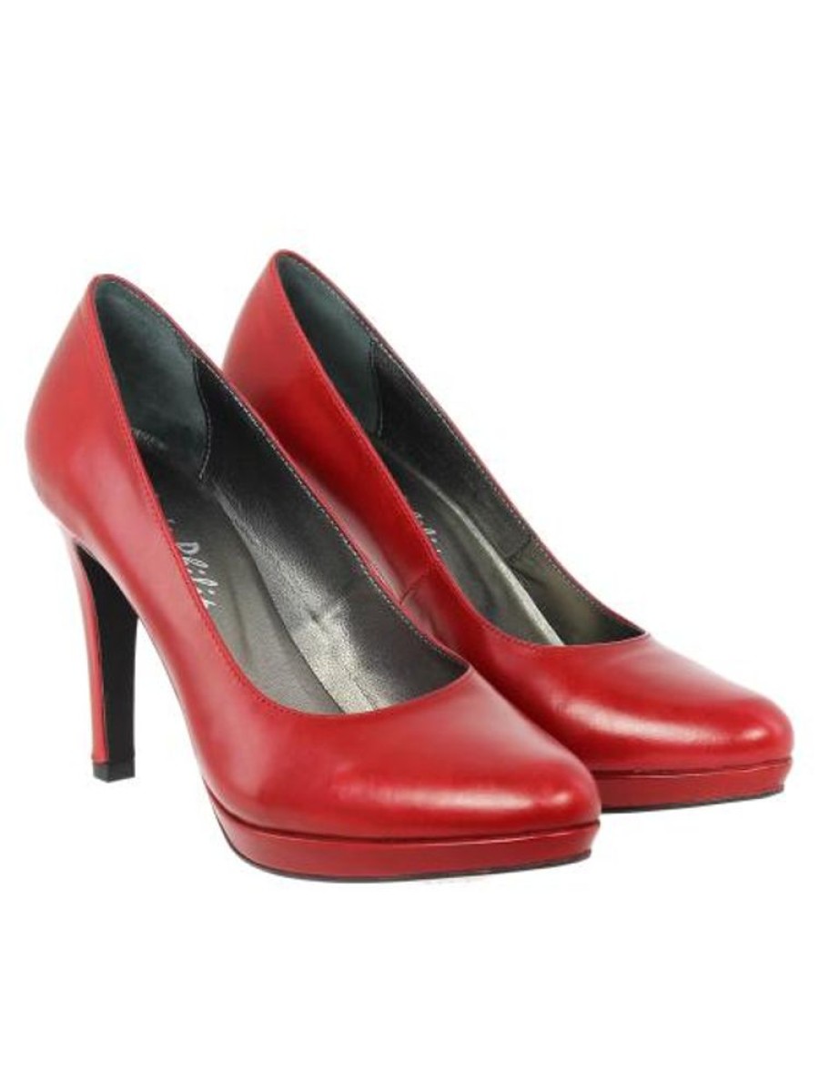 Femme Janie Philip | Pizzaro Cuir Rouge