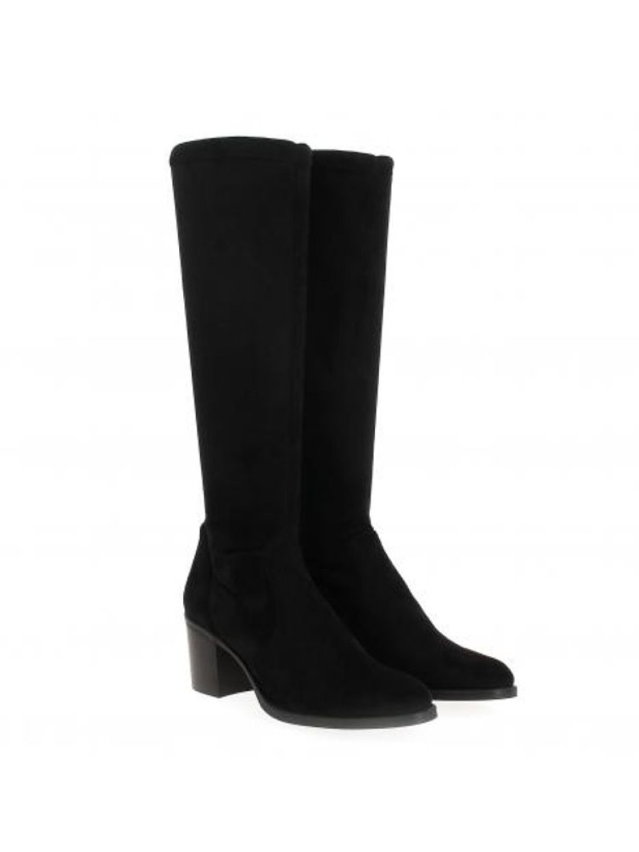 Femme Janie Philip Bottes Plats Et Petits Talons | Adeline Stretch Noir