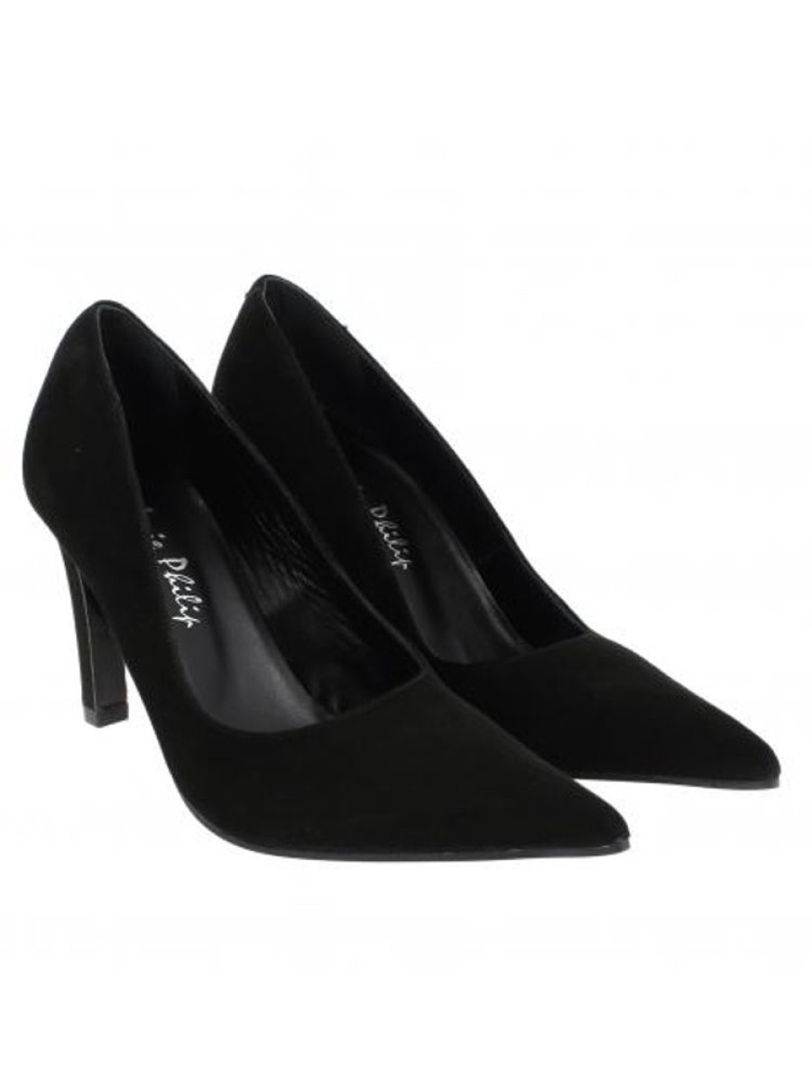 Femme Janie Philip | Tenessa Cuir Velours Noir