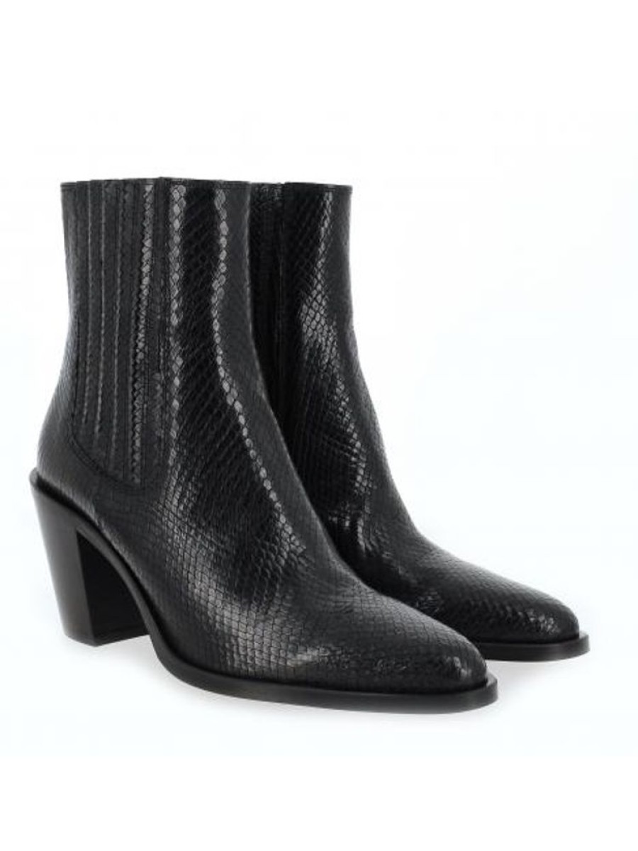 Femme Janie Philip Talons Hauteur Moyenne | Dallas Serpent Noir