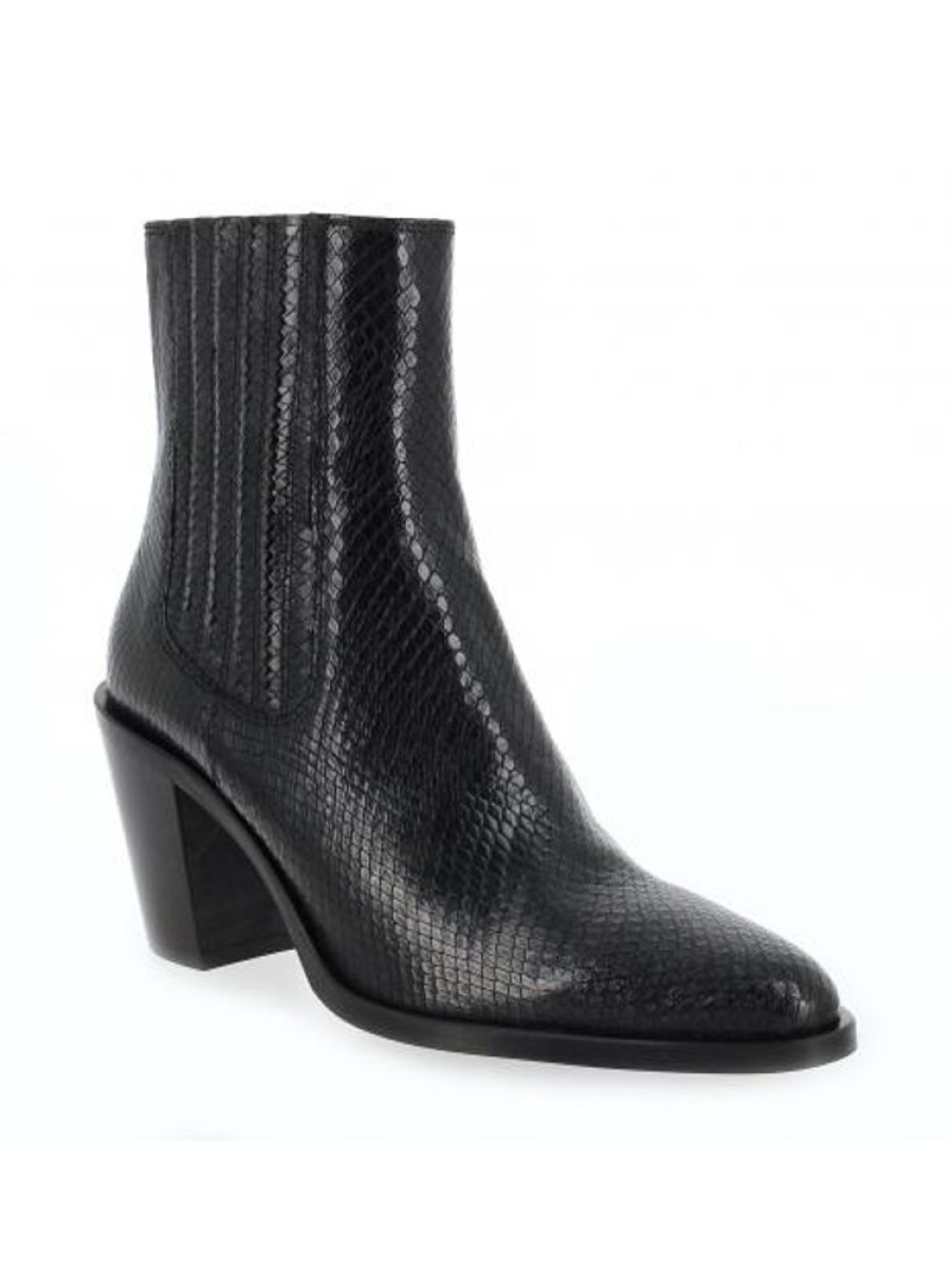 Femme Janie Philip Talons Hauteur Moyenne | Dallas Serpent Noir