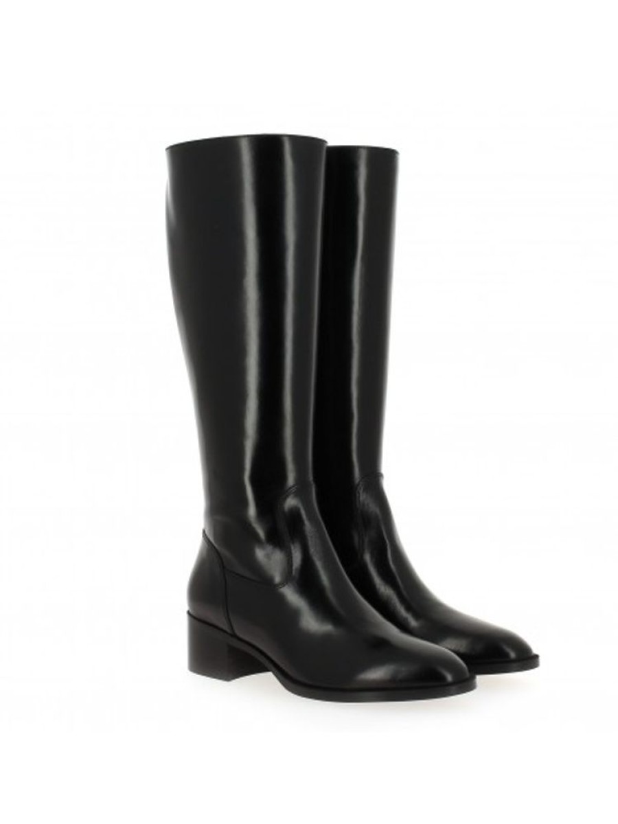 Femme Janie Philip Bottes Plats Et Petits Talons | Daphne Cuir Noir